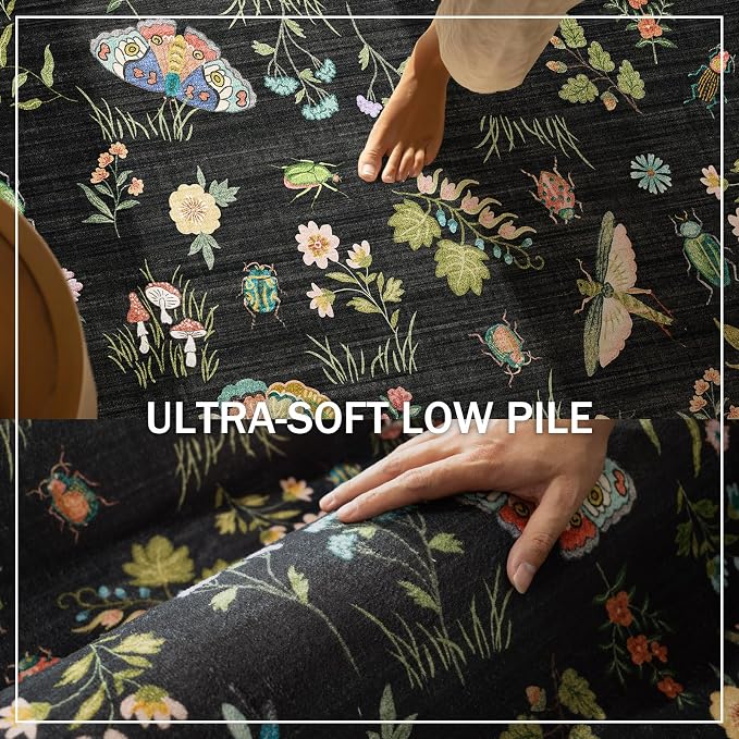 Washable Area Rug for Living Room: 8x10 Area Rugs Vintage Rugs Stain Resistant - Image 5