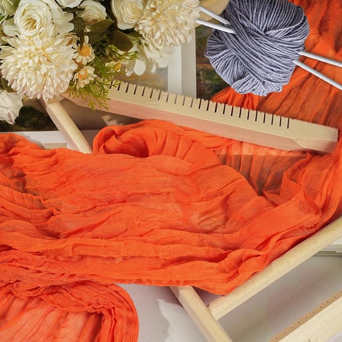 12 Pack Orange Cheesecloth Table Runner 10ft Boho Gauze Cheese Cloth Table - Image 2
