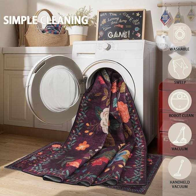 Runner Rug for Hallways Kitchen 2x8, Non Slip Washable Rugs - Image 6