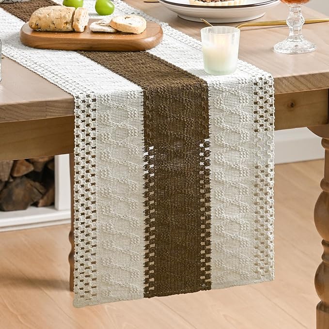 Artoid Mode Coffee Farmhouse Rustic Table Runner 12x60 Inch | Seasonal Holiday by ArtoidMode