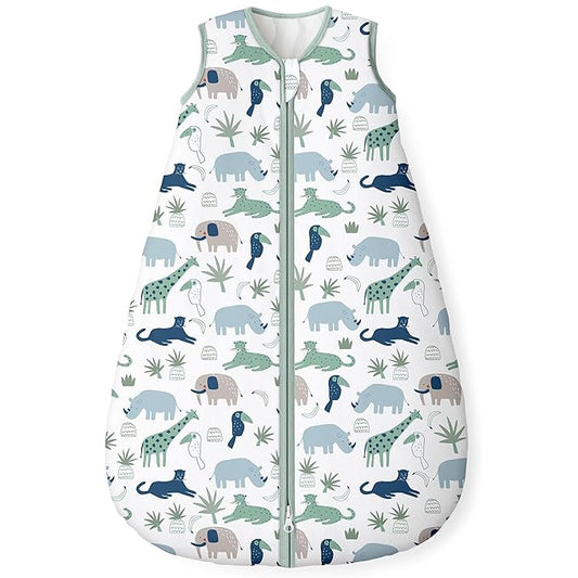 Yoofoss Baby Sleep Sack 6-12 Months, 1.5 Tog Baby Wearable Blanket with 2-Way Zipper, 100% Cotton Organic Fabric Winter Infant Sleeping Sack, Warm Soft Comfy