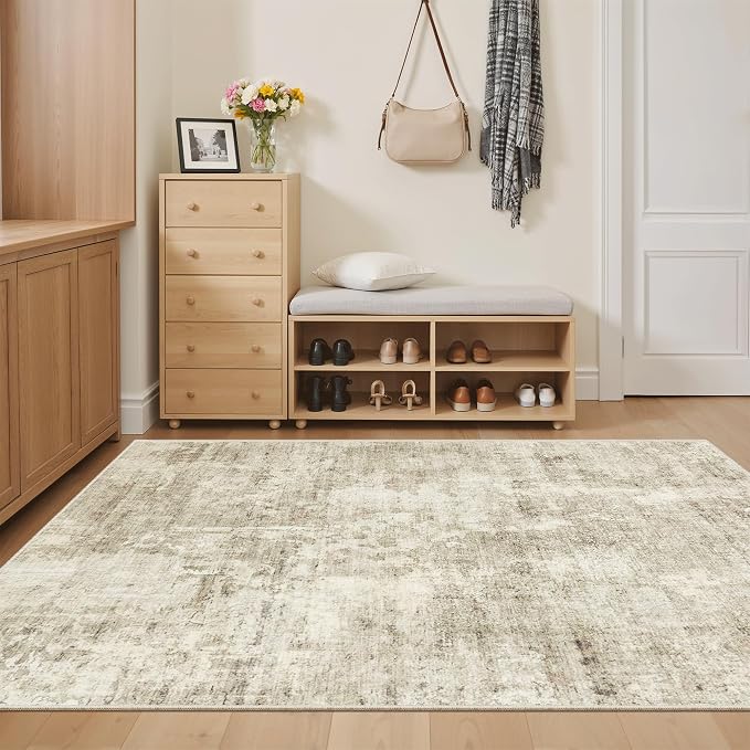 Soalmost 4x6 Area Rugs for Living Room, Vintage Washable Rugs for Dining Room - Image 4