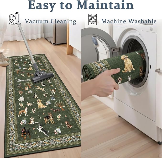 Dogs Rugs 24x17 Inch Home Decor Entry Mat, Small Door Mat Runner, Ultra-Thin - Image 3