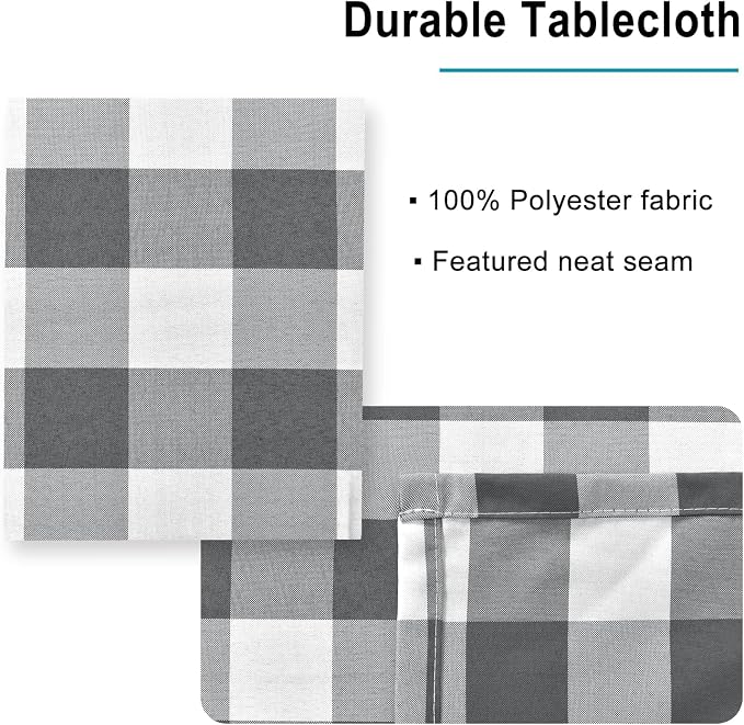 Checkered Square Tablecloth - Image 3