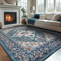 Lessymo Area Rug 6x9, Machine Washable Area Rugs, Super Soft Faux-Wool Area Rugs by Lessymo