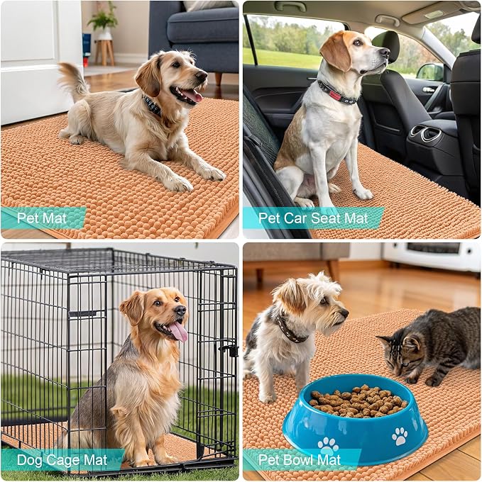 OLANLY Dog Door Mat for Muddy Paws 40x24, Absorbs Moisture and Dirt, Absorbent - Image 7