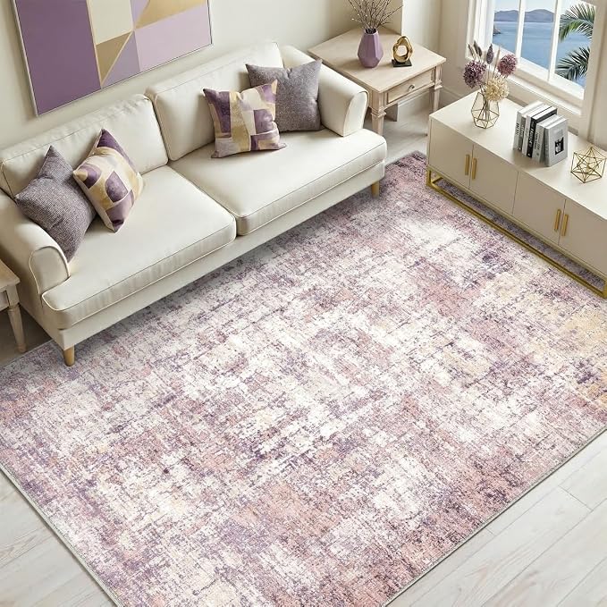 4x6 Area Rugs Washable Living Room Rug-No Slip Soft Carpets Modern Abstract - Image 6