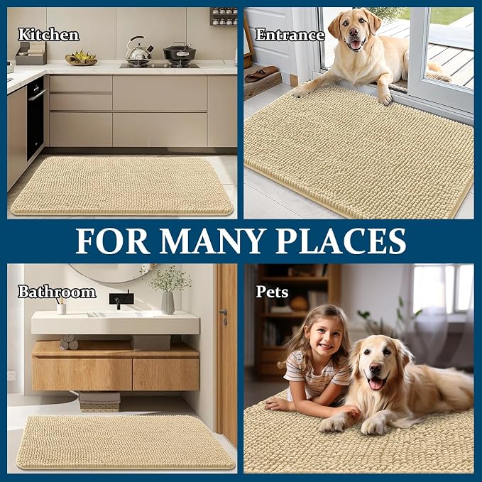 OLANLY Dog Door Mat for Muddy Paws 54x24, Absorbs Moisture and Dirt, Absorbent - Image 8