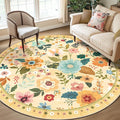 RELEANY Floral 8ft Area Rugs Washable Print Boho Cute Carpet Non Slip Flower by RELEANY
