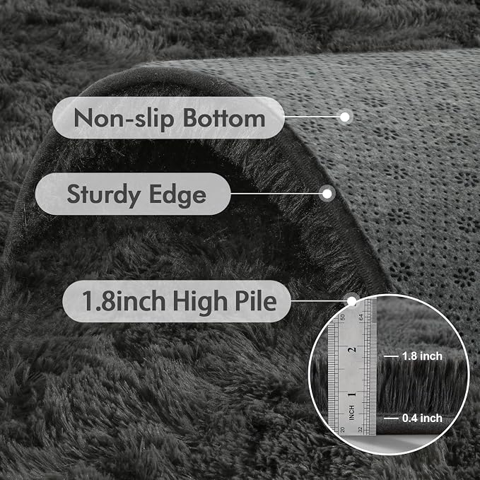 5x7 Ft Shag Area Rug for Bedroom, Ultra Soft Fluffy Furry Rugs for Living Room - Image 6