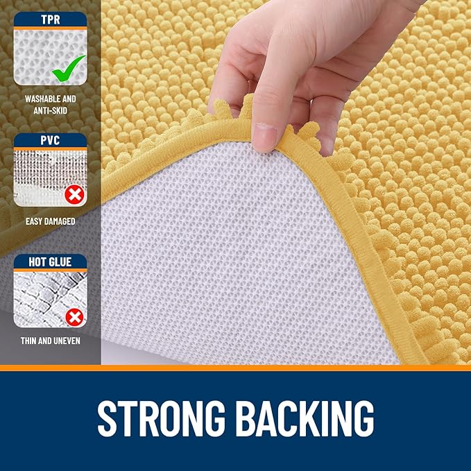 OLANLY Large Bathroom Rugs 50x30, Extra Soft Absorbent Chenille Bath Rugs - Image 6