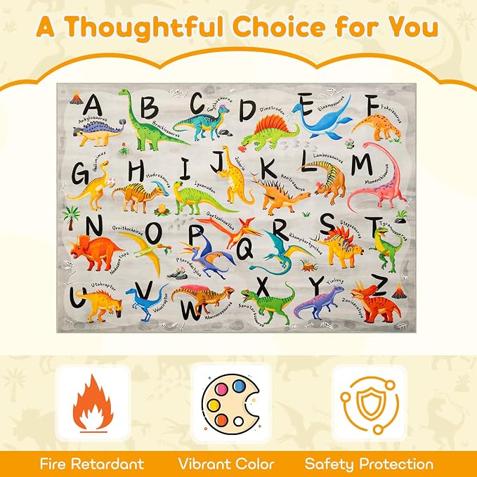 3x5 ABC Classroom Rug for Kids Playroom, Alphabet Rug - Image 4