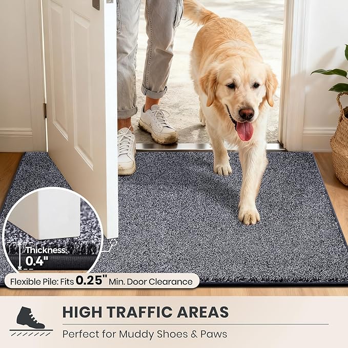 PURRUGS Dirt Trapping Door Mat 31.5" x 70", Non-Slip Machine Washable Entryway - Image 6