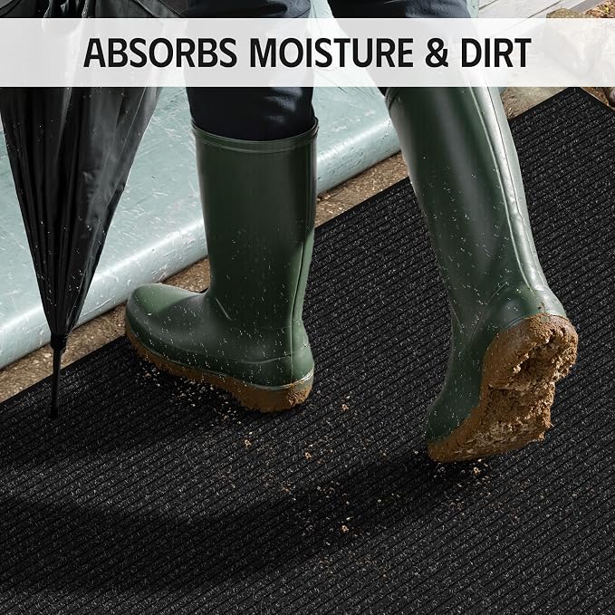 Large Commercial Floor Mat, All-Season Non-Slip Entry Mat, Absorbent & Stain - Image 4