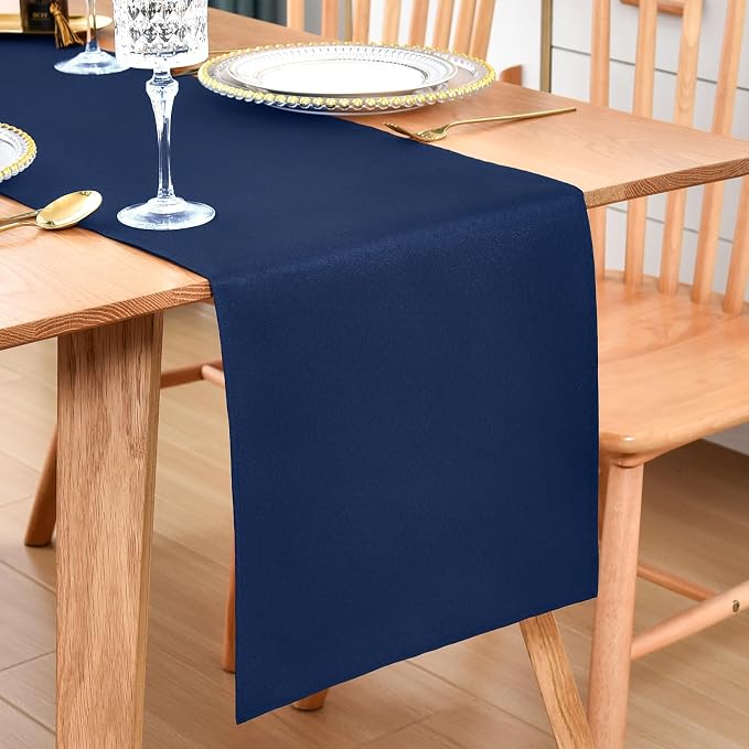 Farmhouse Navy Blue Table Runner Dining Table Runners 48 Inches Long Coffee by Wolkemer