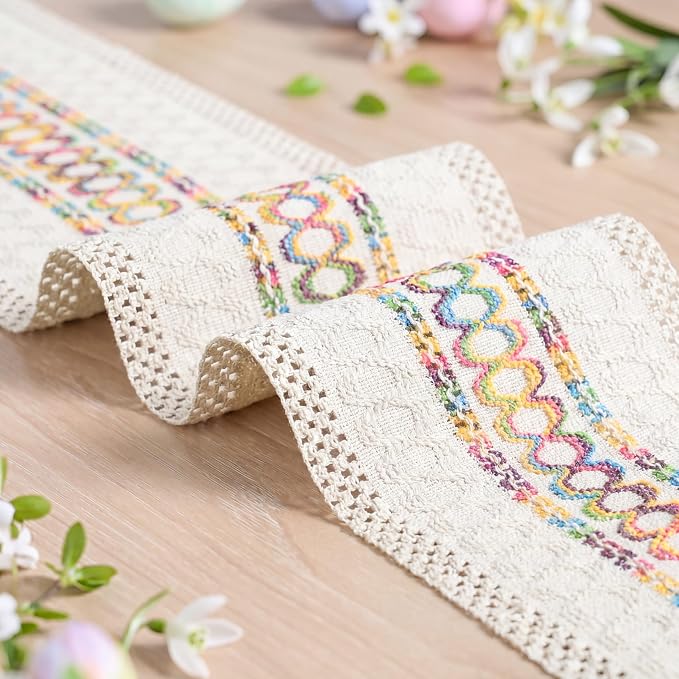 Artoid Mode Colorful Farmhouse Rustic Table Runner 12x108 Inch | Holiday Hollow - Image 6