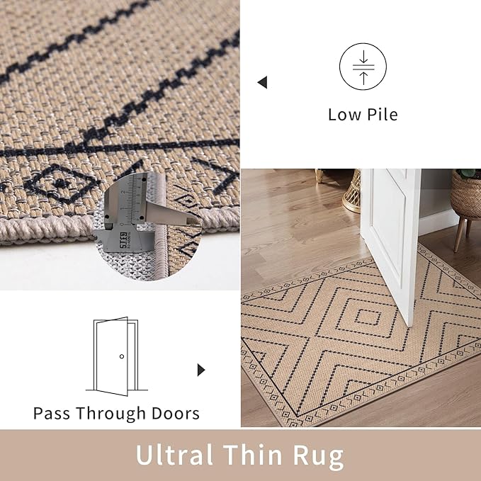Tangsoo Easy Jute Rug 6x9 Washable Area Rugs - Image 4