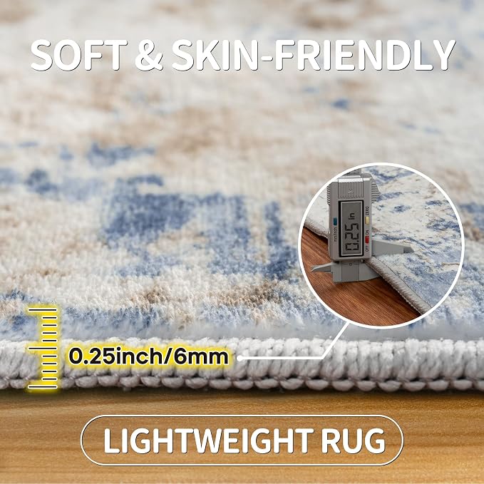6x9 Area Rugs for Living Room Rug Washable: Modern Rug for Dining Room Bedroom - Image 6