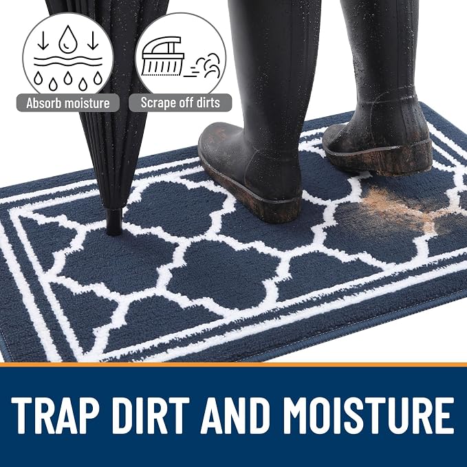 Buganda Large Indoor Door Mat, Dirt-Resistant and Absorbent Doormat, Low - Image 2