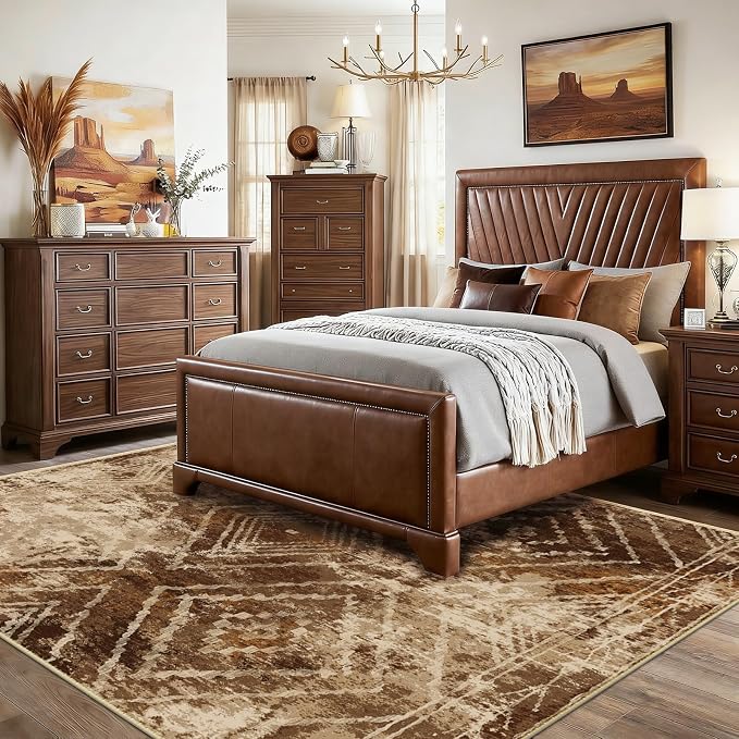 BESTSWEETIE Area Rug 6x9 Rug Machine Washable Non-Slip Low Pile Print Pattern - Image 8