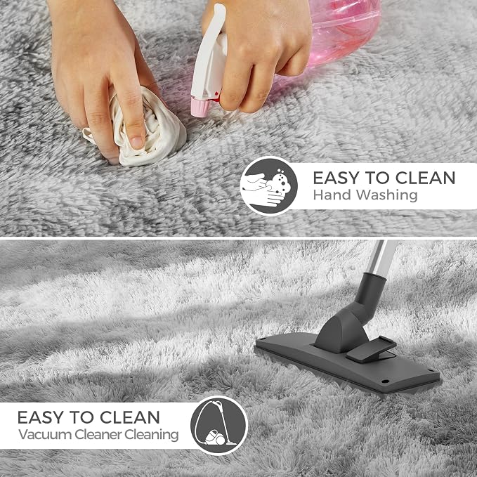 5X8 Ultra Soft Rug for Living Room, 5X8 Fluffy Shag Area Rug for Bedroom - Image 7