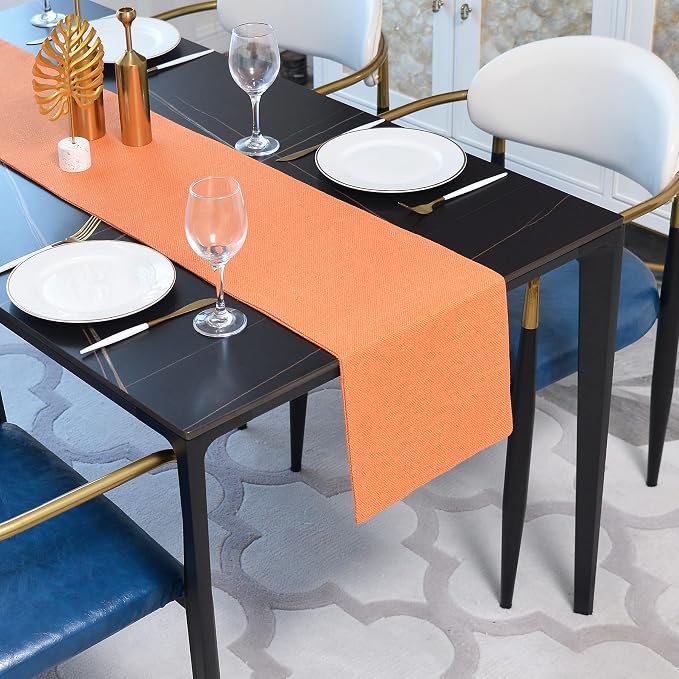 Dinning Table Runner Cloth 12 x 48 Inches Farmhouse Kitchen Coffee Burlap Table by NATUS+WEAVER