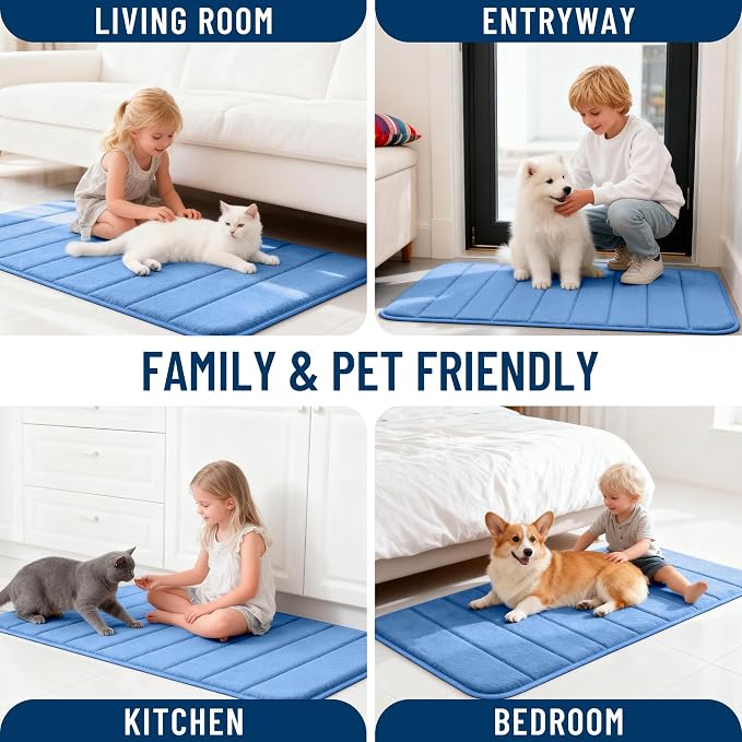 OLANLY Memory Foam Bath Mat 44x32, Super Soft Absorbent Bathroom Rugs, Quick Dry - Image 9