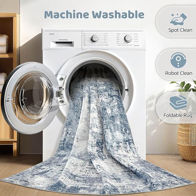 10X14 Area Rugs Living Room: Washable Large Abstract Soft Rug Stain Resistant - Image 2