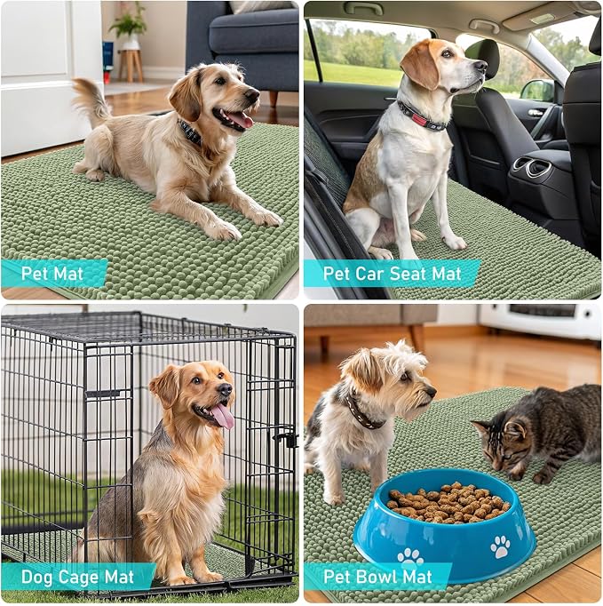 OLANLY Dog Door Mat for Muddy Paws 44x24, Absorbs Moisture and Dirt, Absorbent - Image 7