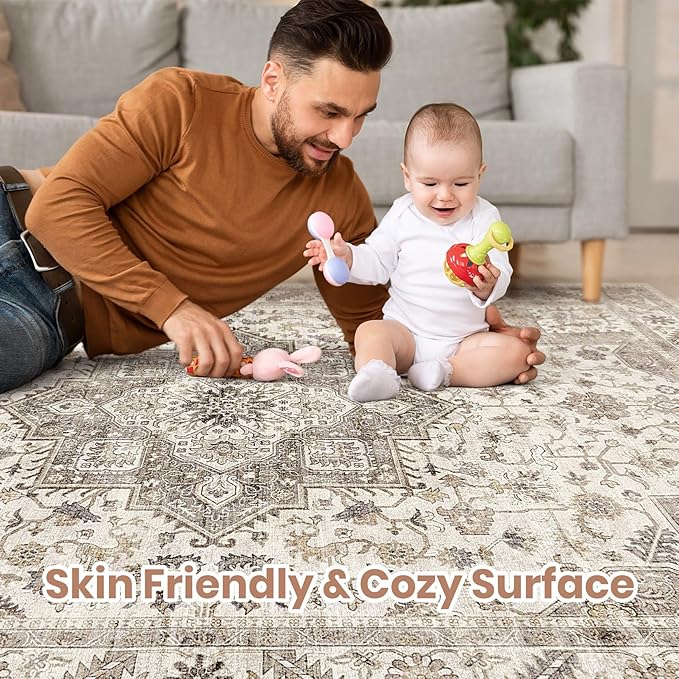 Vintage Living Room Area Rug 9x12 - Image 3