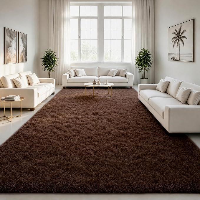 LOCHAS Ultra Soft Indoor Modern Area Rugs 9x12 Fluffy Living Room Carpets by LOCHAS