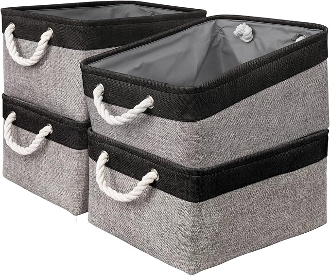 Storage Bins, Storage Cubes Storage Containers for Organizing with Handles for Organizer Bins (15.7 x 11.8 x 8.2 inches)