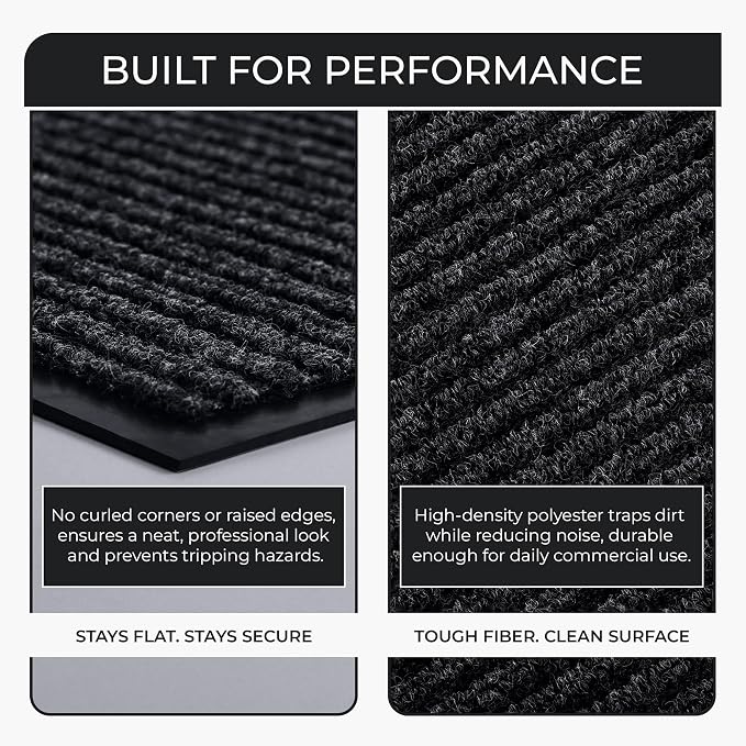 Commercial Door Mat 4'x8' Charcoal, Heavy Duty Industrial Floor Mat - Image 5