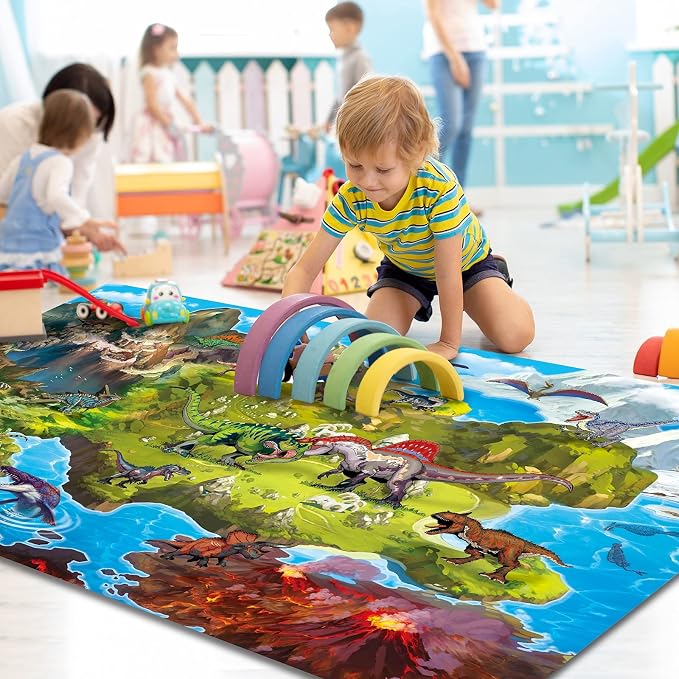 Oriate Kids Jurassic Toys Play Mat Dinosaur Activity Playmat, Parent-Child - Image 2