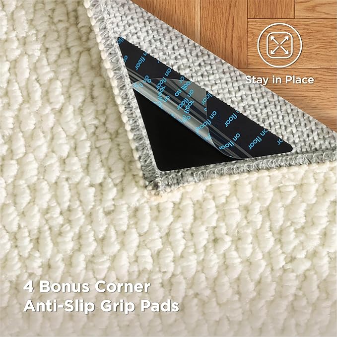 Bedsure 8x10 Faux Wool Area Rugs - Image 3
