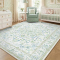 CAPALOCA Machine Washable Rugs Nursery Rug 5x7 Cute Girl Non Slip Low Pile by CAPALOCA