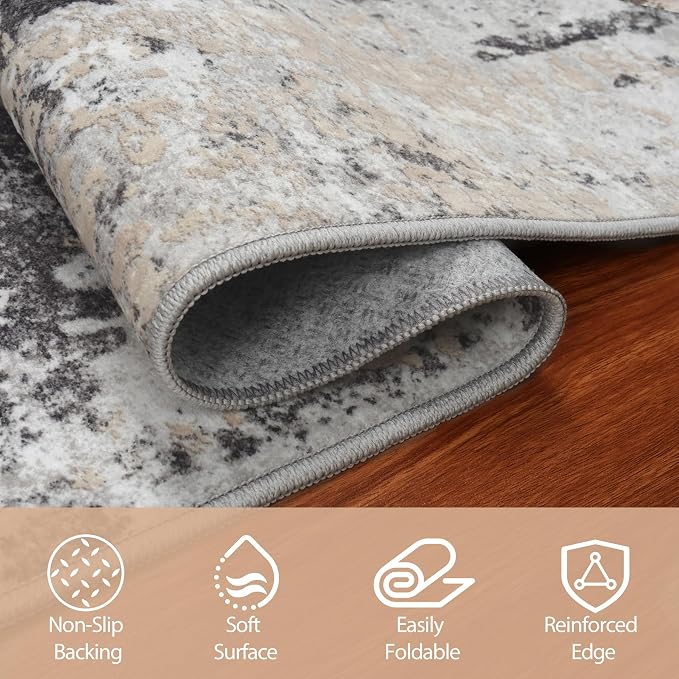 Round Rug 5ft Circle Rug Washable: Carpet Small Circular Area Rug - Image 7
