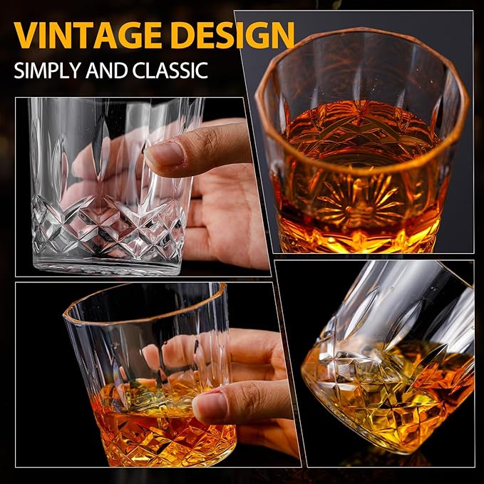 Yungyan 100 Pcs Plastic Clear Whiskey Glasses, 10 oz Unbreakable Reusable Old - Image 4