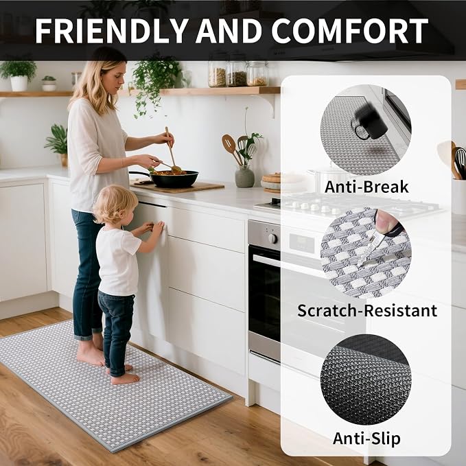 YDKGL Kitchen Mat Kitchen Rugs Sets of 2 PCS Non Slip Washable, Super Absorbent - Image 3