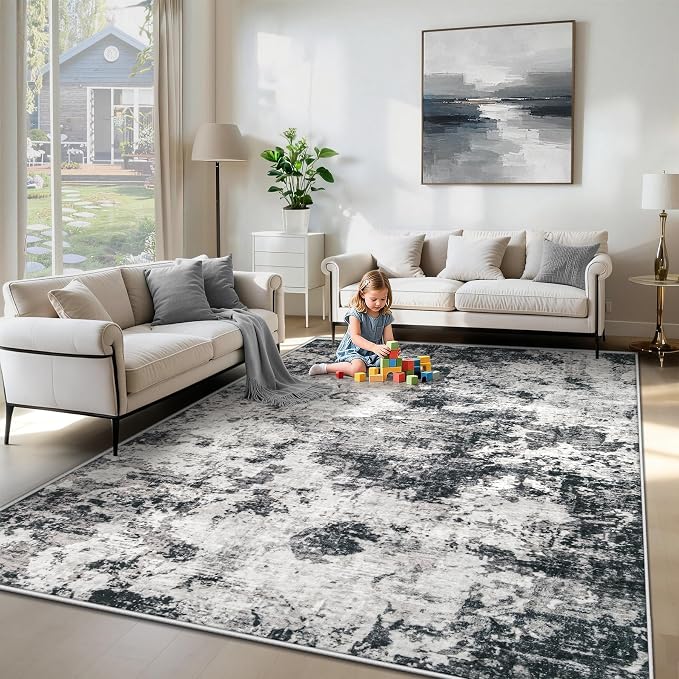 XLUEZ 6x9 Area Rugs for Living Room, Washable Modern Abstract Large Area Rug by XLUEZ