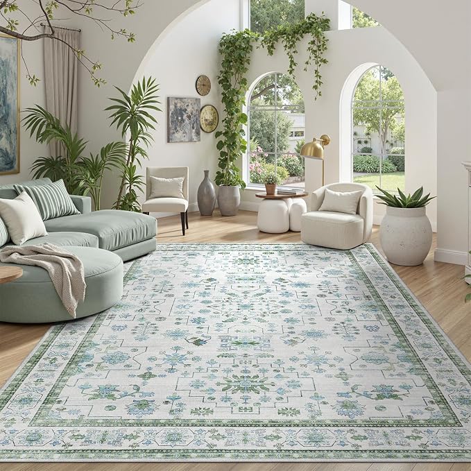 DCX Green 6x9 Rug, Kid & Pet Friendly - Image 6