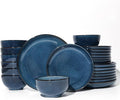 24 Piece Dinnerware Sets for 8, Modern Stoneware Plates and Bowls Setst by Pokini
