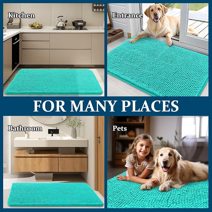 OLANLY Dog Door Mat for Muddy Paws 40x24, Absorbs Moisture and Dirt, Absorbent - Image 8