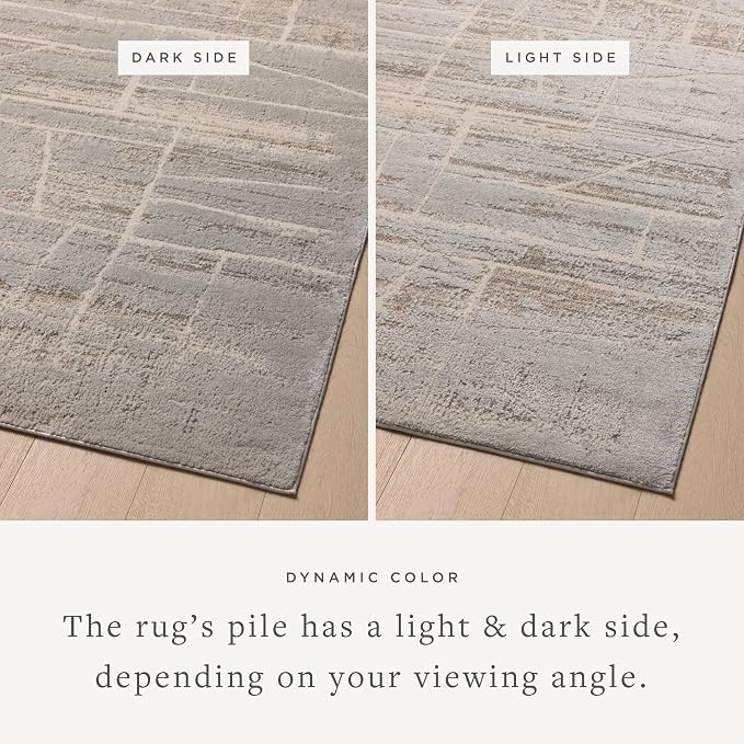 Loloi Amber Lewis Monty Collection MOT-07 Natural/Mist 4'-0" x 6'-0", .50" Pile - Image 3