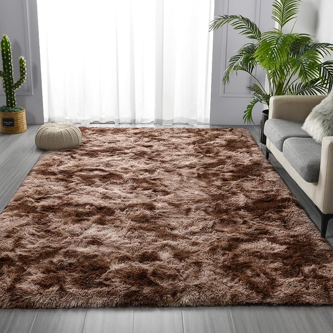 Deerhoo Shag Area Rug, 4 X 6 Tie-Dyed Plush Fuzzy Rugs - Image 2