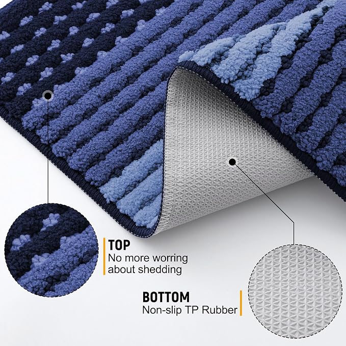 Kitinjoy Indoor Outdoor Door Mat, 71x47 Non-Slip Absorbent Dirt Trapper - Image 3