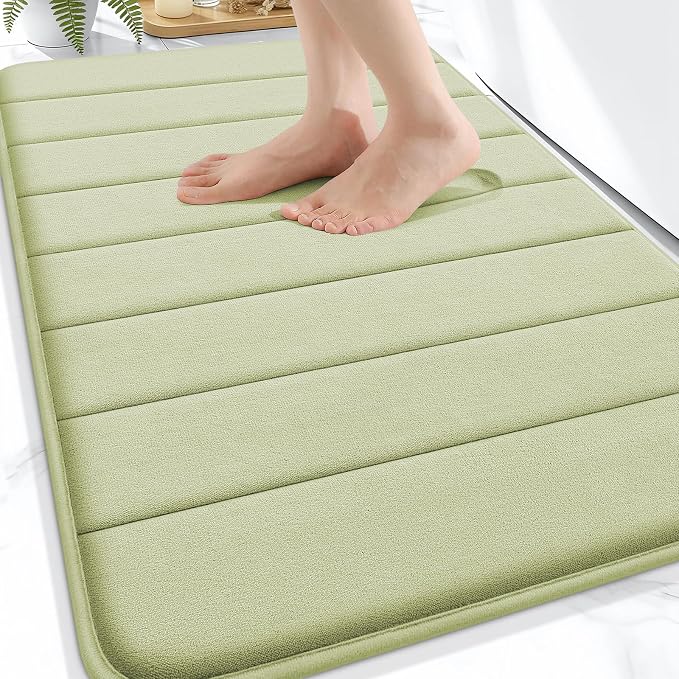 OLANLY Memory Foam Bath Mat 30x20, Super Soft Absorbent Bathroom Rugs, Quick Dry by OLANLY