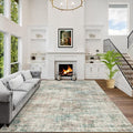 10x14 Area Rugs Washable Rug: Modern Abstract Living Room Rug Soft Anti-Skid by GENTDRIZZ