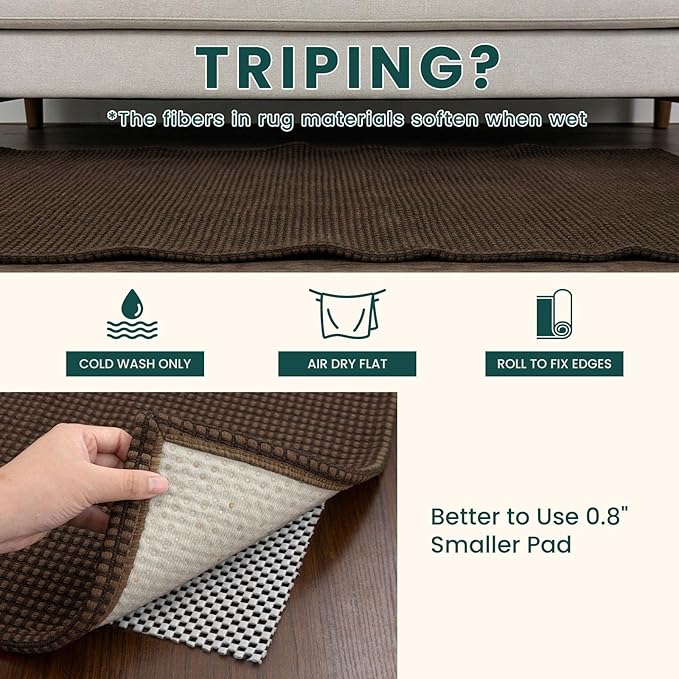 KOZYFLY 6x9 Dining Room Rugs, Washable Area Rug - Image 6