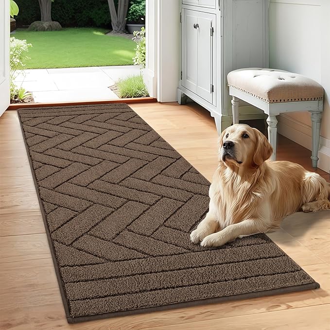 hicorfe Indoor Doormat, Front Back Door Mat Rubber Backing Non Slip Door Mats by Hicorfe